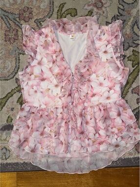 Peplum blouse romantic pink